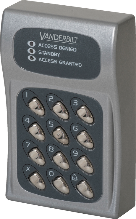 Black Vanderbilt IP65 outdoor keypad