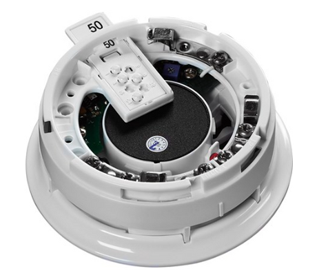 White Apollo fire alarm sounder base