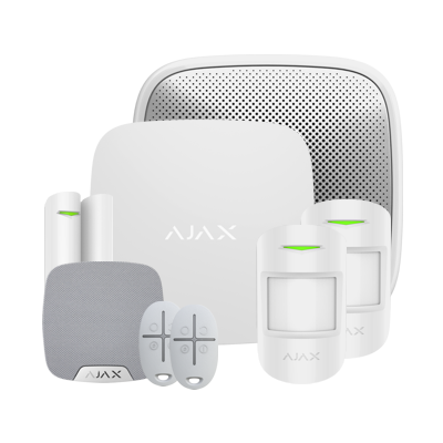 white Ajax security system kit 
