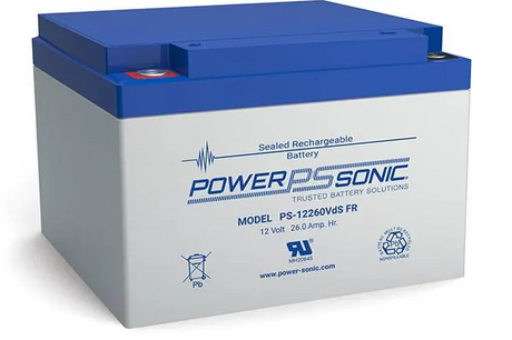Grey & Blue Powersonic AGM Battery