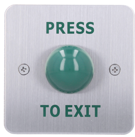 Green CDVI door exit button on grey back