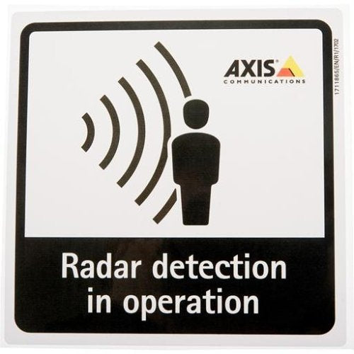 Axis Communications 01551-001 radar detection sticker
