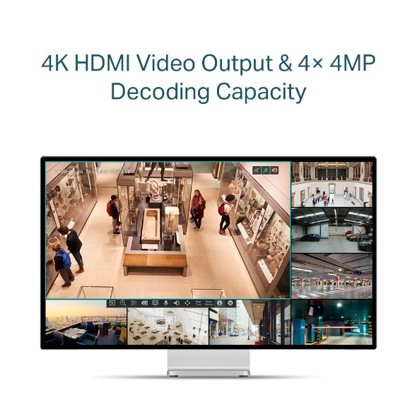 TP-Link VIGI NVR1008H-8MP – 8 Channel PoE+ Network Video Recorder | 4K HDMI, H.265+, ONVIF | SKU: VIGI NVR1008H-8MP