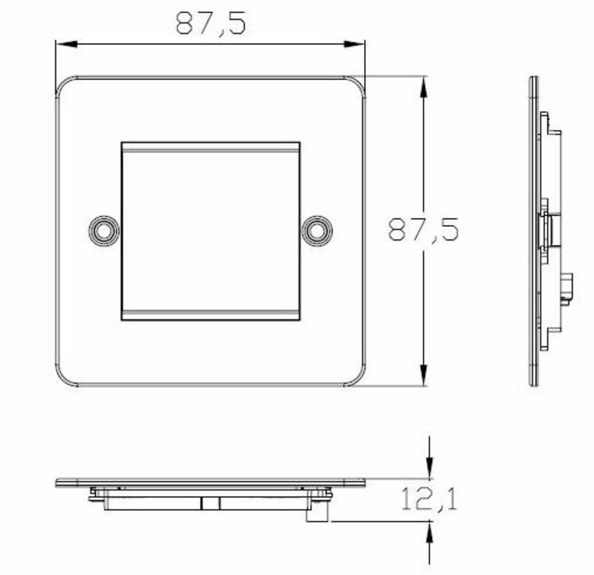 ML Accessories Modular Faceplate for Euro Modules - Brushed Chrome