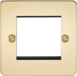 2G Modular Faceplate - Polished Brass