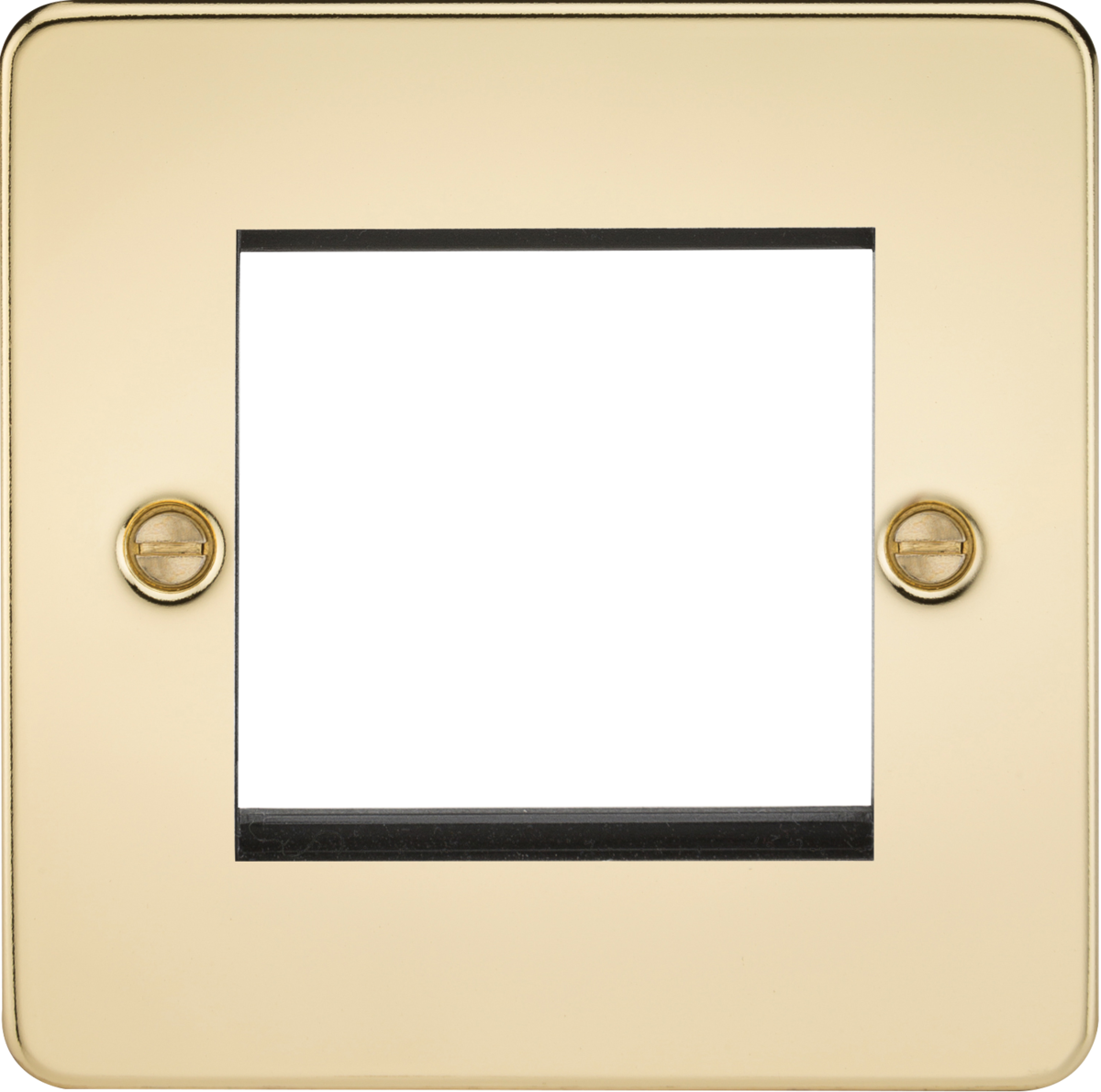 2G Modular Faceplate - Polished Brass