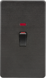 45A DP Switch with Neon Indicator - Smoked Bronze