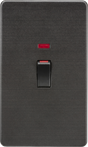 45A DP Switch with Neon Indicator - Smoked Bronze