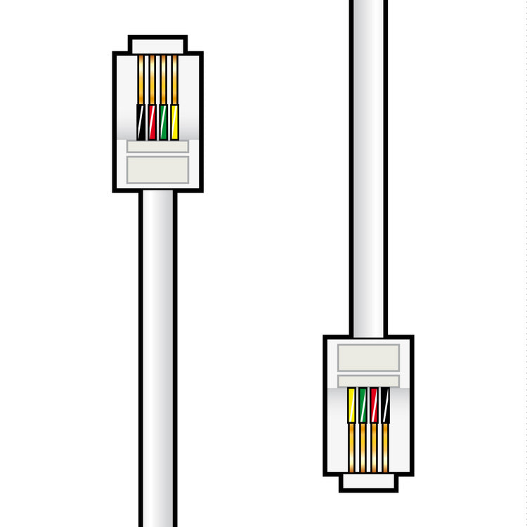 AV:Link: 113.512UK, RJ11 Modular Lead, 5.0m, White, CCA Conductor, Plug ...