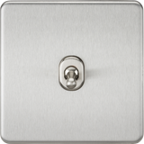 10AX 1G 2-way Toggle Switch - Brushed Chrome
