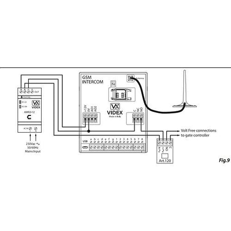 Videx 120//A relay opto-isolator PCB