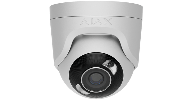 Ajax 126261.197.WH1 TurretCam HL Wired Security IP Camera