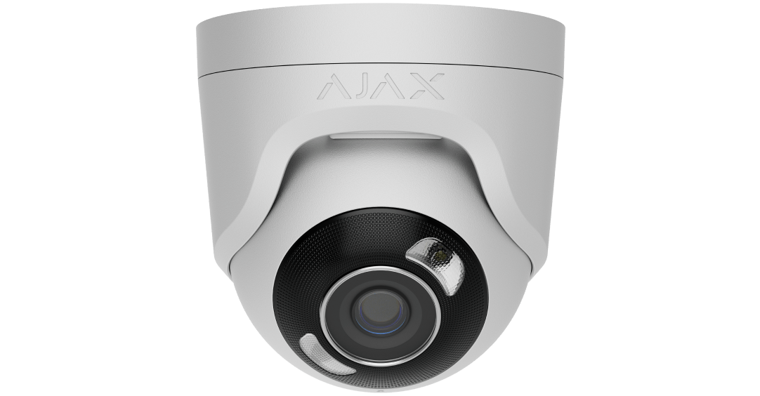 Ajax 126263.197.WH1 TurretCam HL Wired AI-powered IP Camera