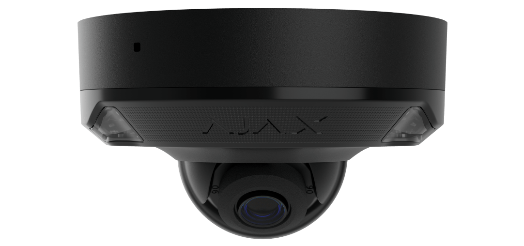 Ajax 126270.214.BL1 DomeCam Mini HL Wired AI-Powered Security IP Camera