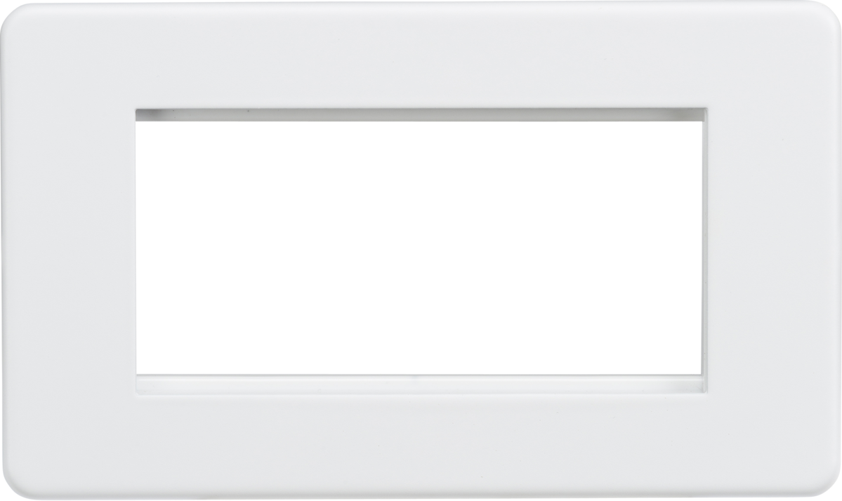 4G Modular Faceplate - Screwless Design in Matt White
