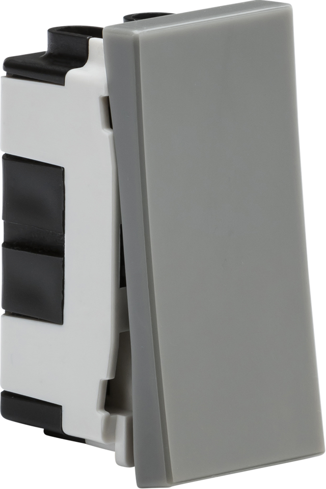 20AX 1G 2-Way Modular Switch - Grey - 25x50mm