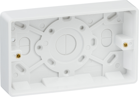 Knightsbridge Double 25mm Pattress Box - White - IP20