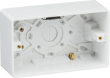 Knightsbridge Double 47mm Pattress Box - Earth Terminal and Cable Strain Relief