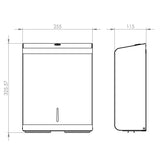 Matte Black Steel Large Hand Towel Dispenser