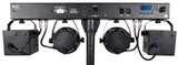 QTX: 151.547UK, LED Derby & PAR Bar with Tripod, 2x 12W RGBW PAR, 2x 12W Derby, Rechargeable, DMX Compatible
