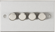 4G 2-way 10-200W Intelligent Dimmer - Brushed Chrome
