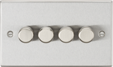 4G 2-way 10-200W Intelligent Dimmer - Brushed Chrome