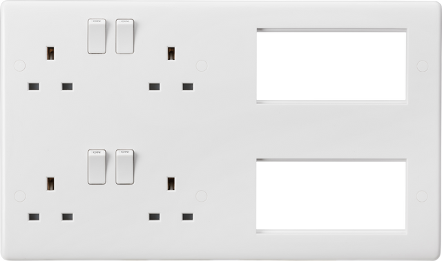 Multimedia Combination Plate - White Finish