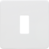 Screwless 1G Grid Faceplate - Matt White