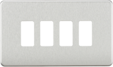 Screwless 4G Grid Faceplate - Brushed Chrome