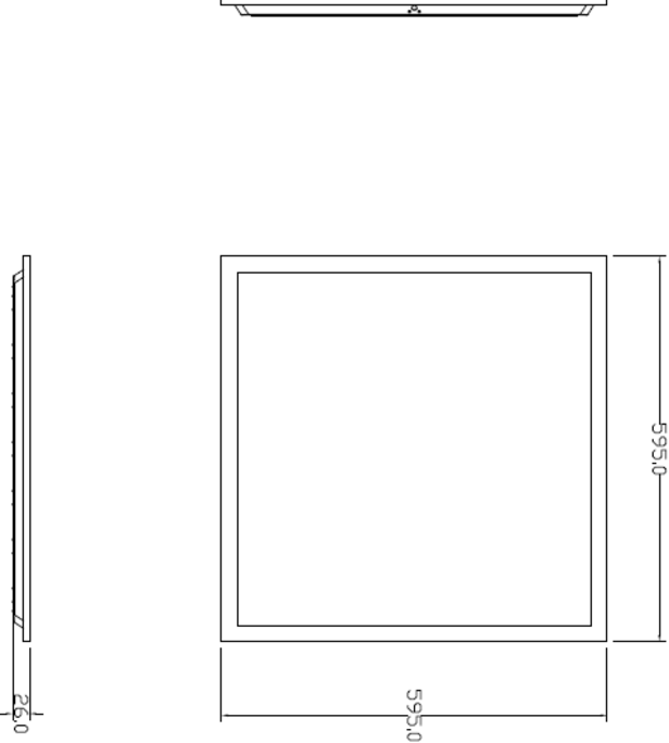 LED Backlit Panel 30W with prismatic diffuser