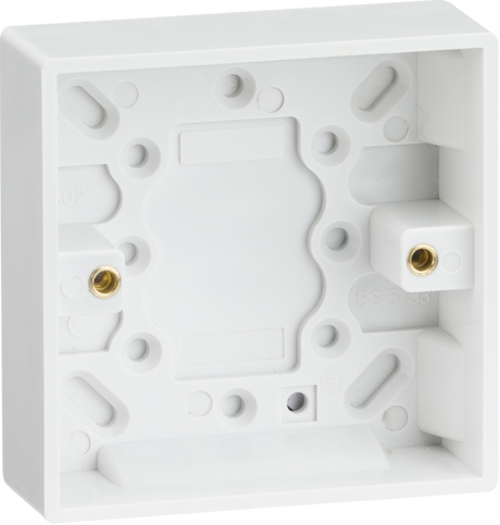 Knightsbridge Single 25mm Pattress Box - White