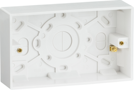 Knightsbridge Double 35mm Pattress Box with Earth Terminal