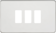Screwless 3G Grid Faceplate - Polished Chrome