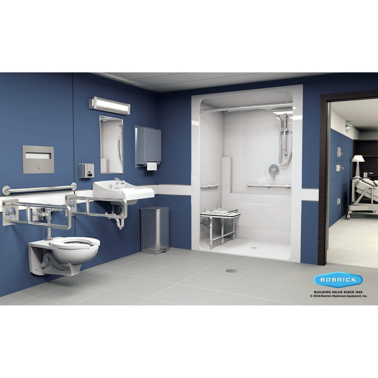 B-4112 Wall Mounted Square Soap Dispenser