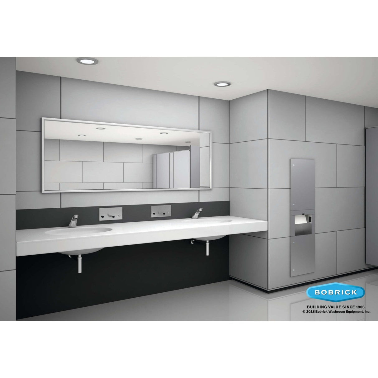 B-306 Recessed 1300ml Soap Dispenser