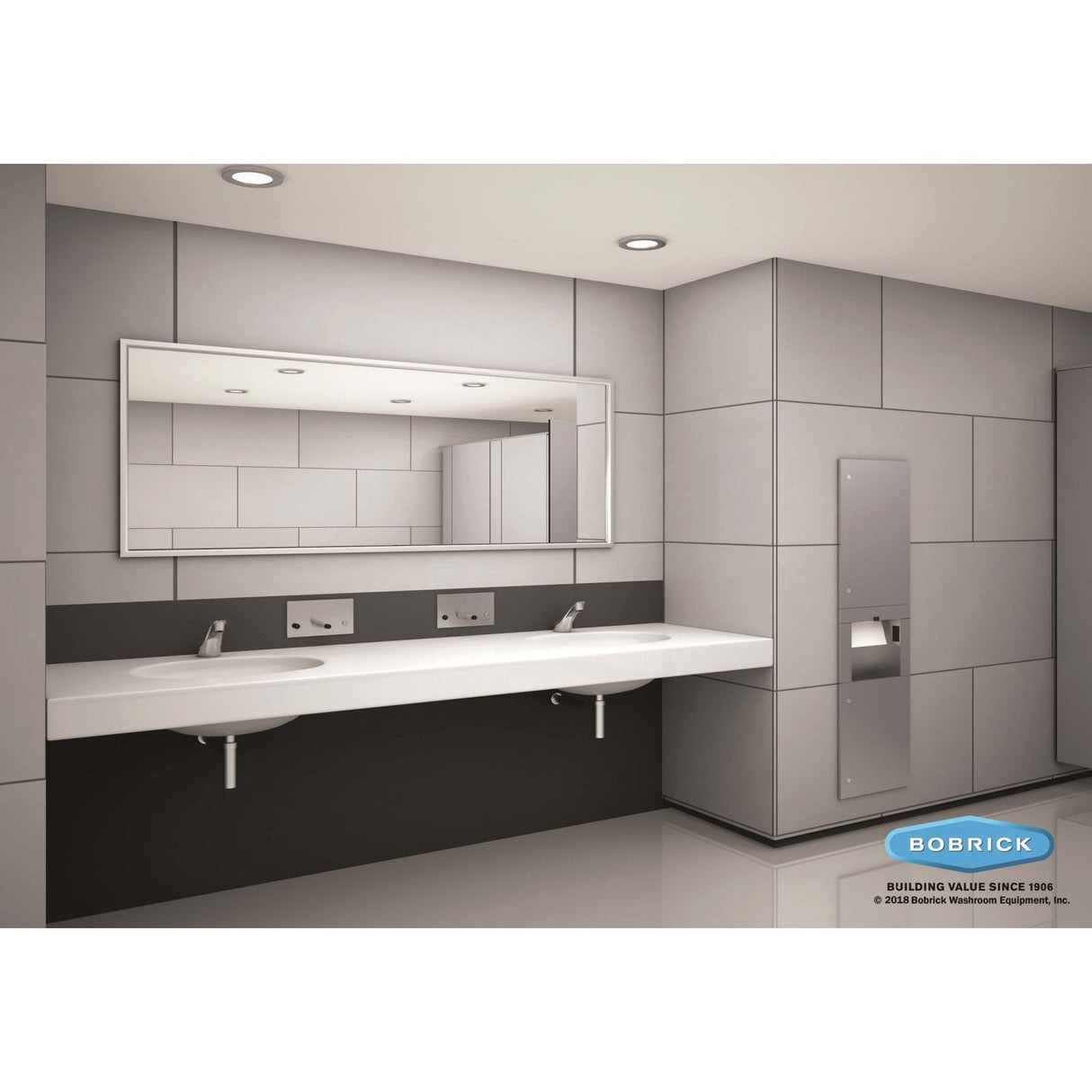 B-290 2472 Bathroom Vanity Mirror with Welded Frame (610x1830)