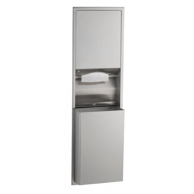 B-3944 Recessed Paper Towel Dispenser and 45.5L Bin Combination Unit