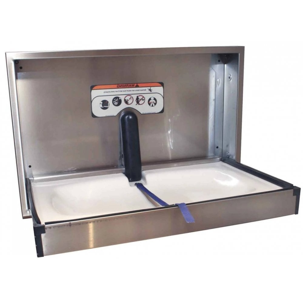BC100SS-SM Dolphin Type 304 Stainless Steel Horizontal Surface Mounted Baby Changing Station