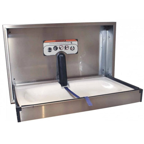 BC100SS-SM Dolphin Type 304 Stainless Steel Horizontal Surface Mounted Baby Changing Station