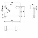 BC270-1 / BC270-1B Dolphin Single Stainless Steel Toilet Roll Holder