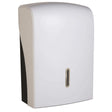 Vivo Halo Series ABS Plastic Satin White Paper Towel Dispenser