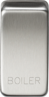 ML Accessories GDBOILBC Switch Cover Marked BOILER - Brushed Chrome