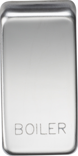 Switch Cover Marked BOILER - Polished Chrome