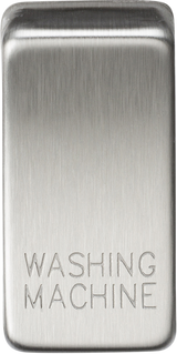 Switch Cover Marked WASHING MACHINE - Brushed Chrome