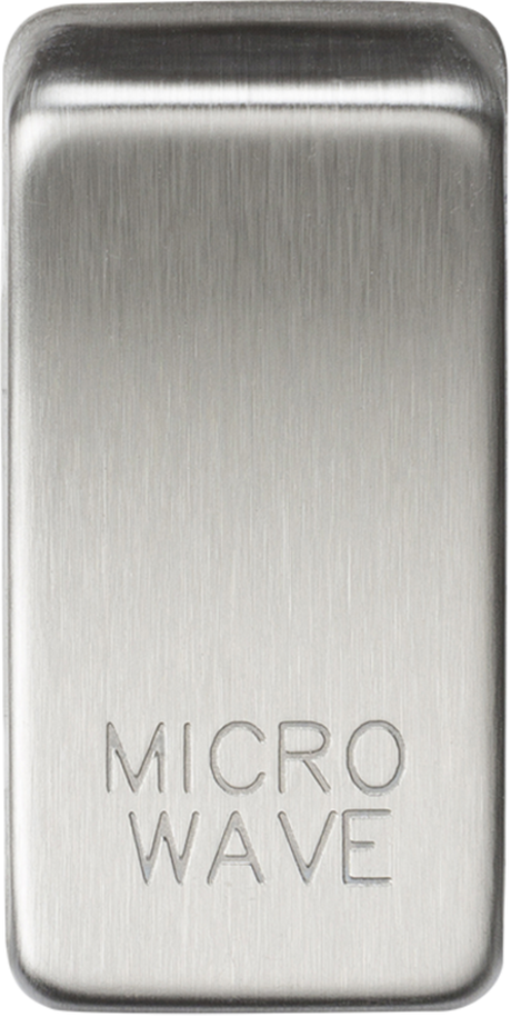 Switch Cover 'Marked MICROWAVE' - Brushed Chrome