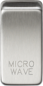 Switch Cover 'Marked MICROWAVE' - Brushed Chrome
