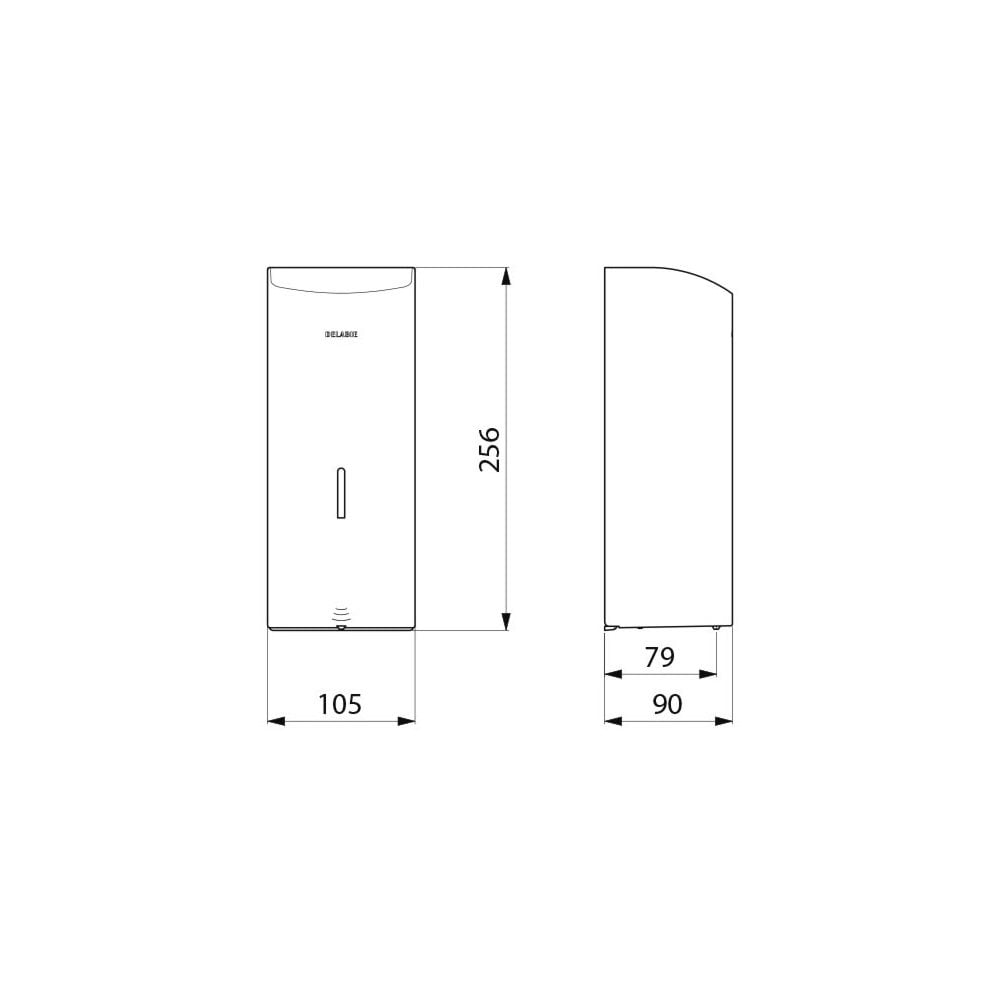 512066 DELABIE 1 Litre Wall Mounted Touch Free Liquid Soap Dispenser (Suitable for Hydroalcoholic Gel)