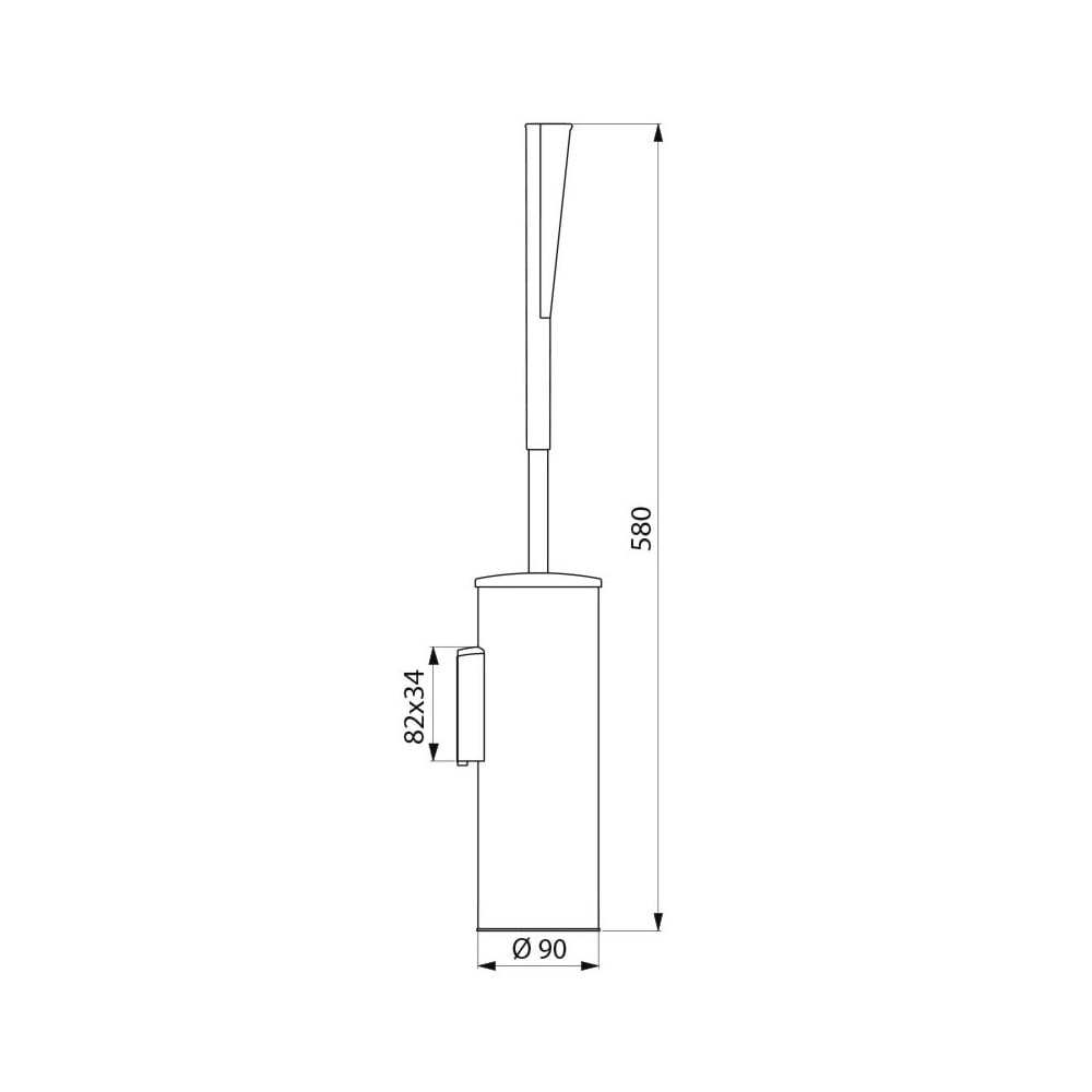510051 Be-Line® Wall Mounted Toilet Brush Set With Extended Handle and Lid