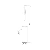 510051 Be-Line® Wall Mounted Toilet Brush Set With Extended Handle and Lid