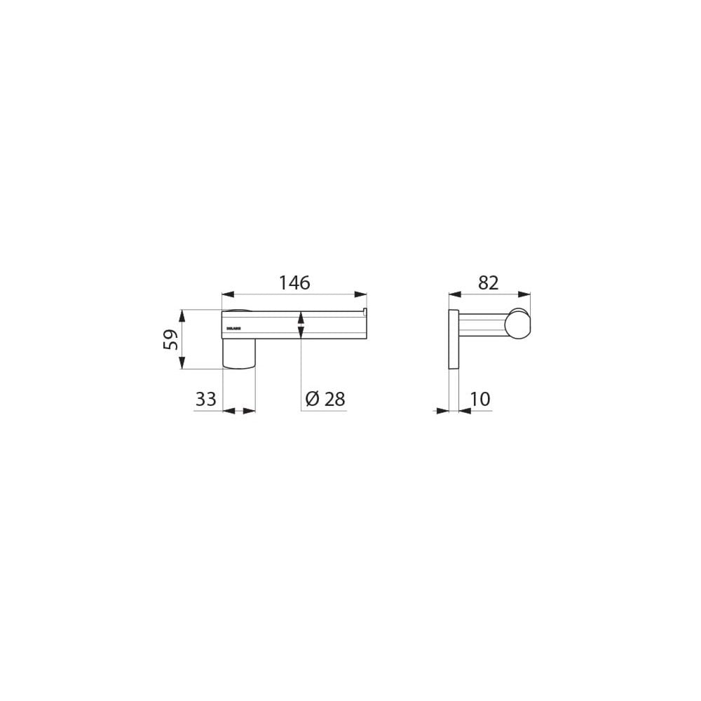 511966 Be-Line® wall-mounted toilet roll holder